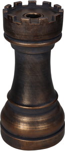 ■Candle Holder Chess Piece Polyresin Black 11x11x22.5cm