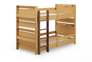 マガジンラック付2段ベッド マイスター NA/WAL