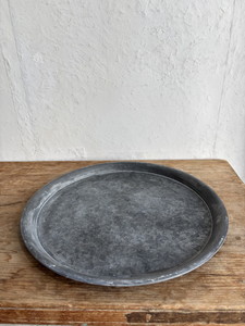 【個人宅配送不可】(4)ブリキラウンドラージトレイ Lサイズ