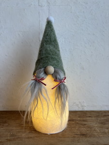 【個人宅配送不可】フェルト ぽよぽよライト ノーム グリーン L