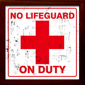�y�l��z���s�z�y�T���ȓ��zSign Frame No Lifeguard